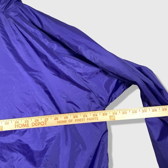 Adidas Windbreaker Jacket Mens Medium Purple Sporty Track Retro Sporty - Picture 6 of 8